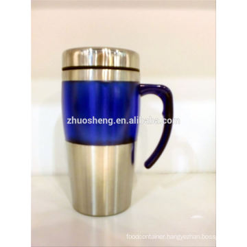 2015 new style sublimation stainless steel thermos travel mug , double wall auto mug